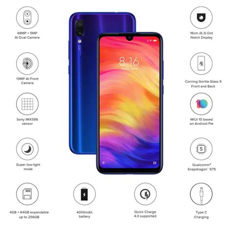 Xiaomi Redmi Note 7 specs .